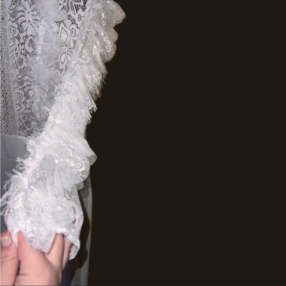 Fashion Nova White Laced Mock Neck Jumpsuit: Size 2X - Picture 7 of 9